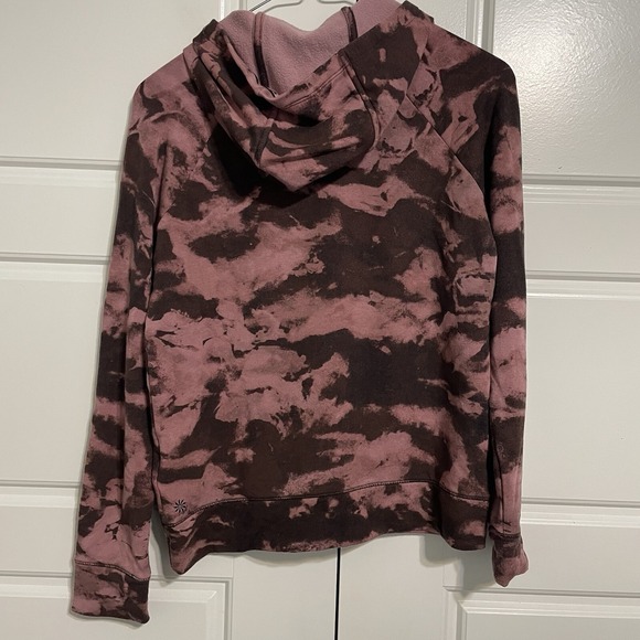 Athleta Girl Tie‎ Dye Hoodie Sweatshirt Pink Brown Pullover Youth L 12 - Picture 8 of 12